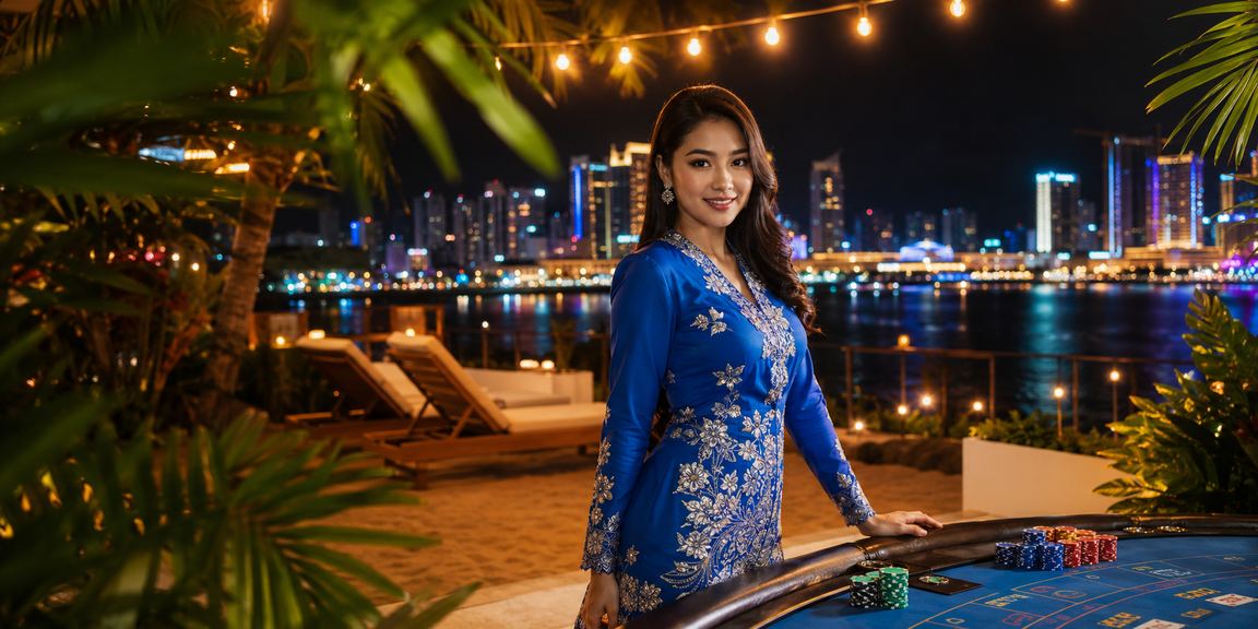 Suasana hiburan kasino di Johor Bahru dengan pengunjung berpakaian baju kurung
